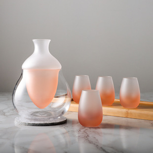 日式玻璃清酒壶创意日料店冰酒器一人分酒器威士忌洋酒冰镇壶温酒