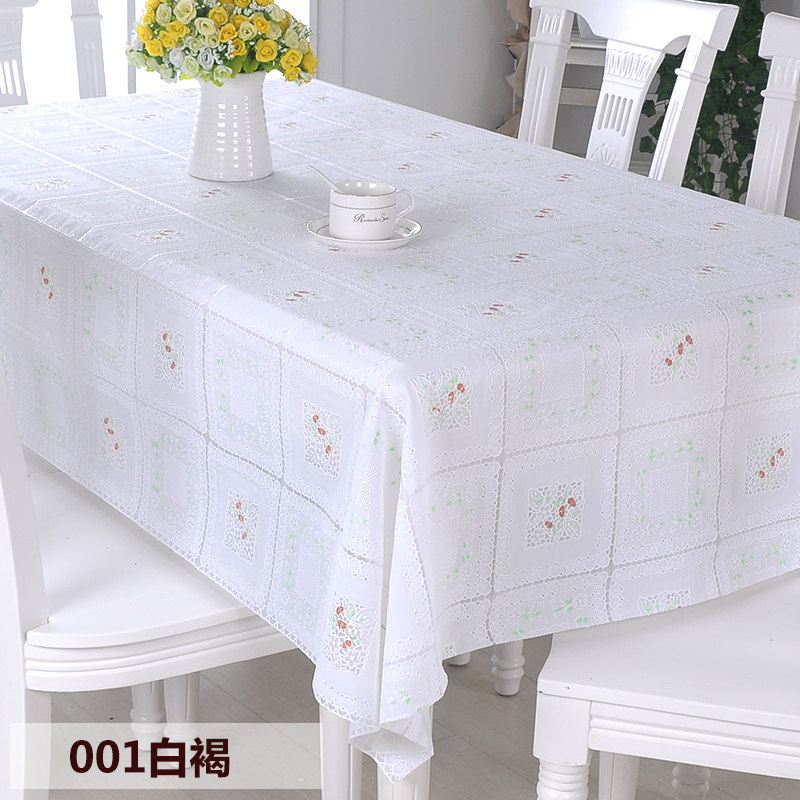 PVC田园桌布防水免洗塑料布艺餐桌布软玻璃台布防油桌垫茶几垫