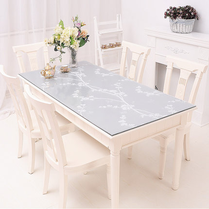 竹月阁桌布防水软质玻璃PVC透明塑料磨砂餐桌垫茶几垫台布水晶板