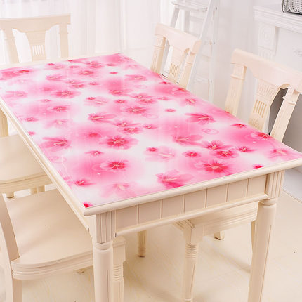 竹月阁PVC桌布软质玻璃防水防烫餐桌台布塑料茶几垫免洗磨砂透明