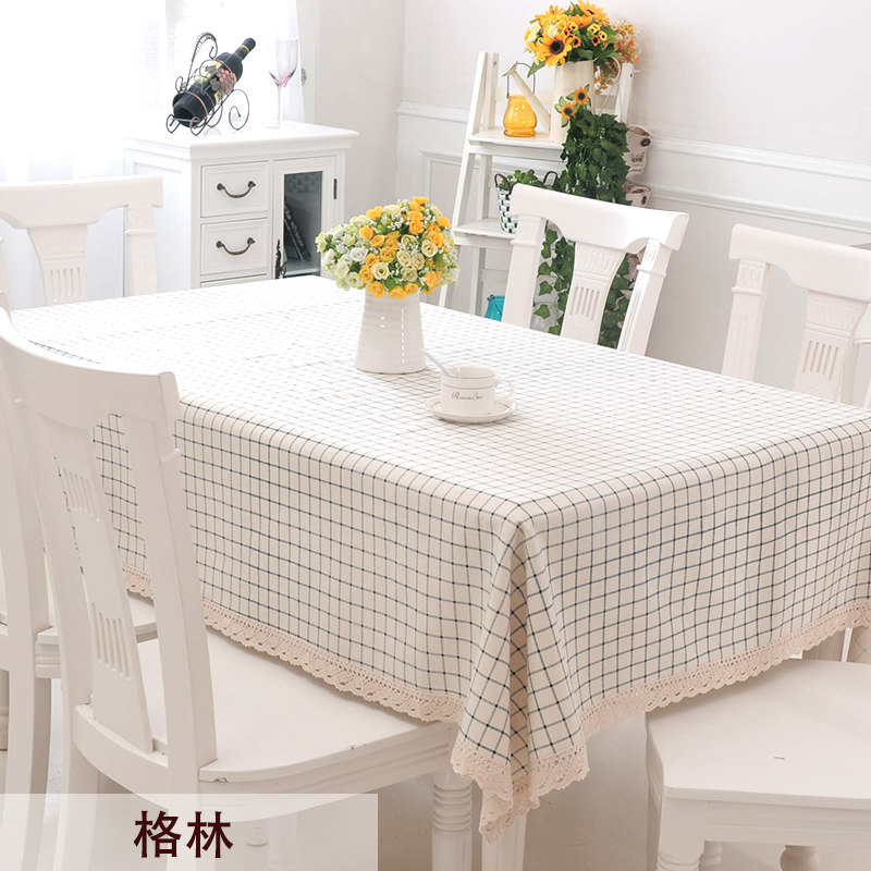 棉麻亚麻风格桌布布艺田园餐桌布小清新长方形茶几盖布圆台布方巾