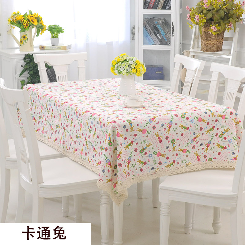 棉麻亚麻风格桌布布艺田园餐桌布小清新长方形茶几盖布圆台布方巾