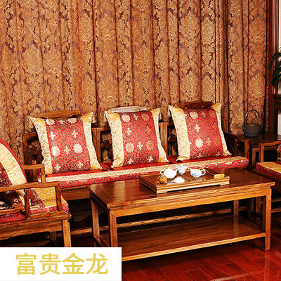 竹月阁红木沙发垫坐垫中式布艺沙发坐垫实木沙发垫含芯加厚可定做