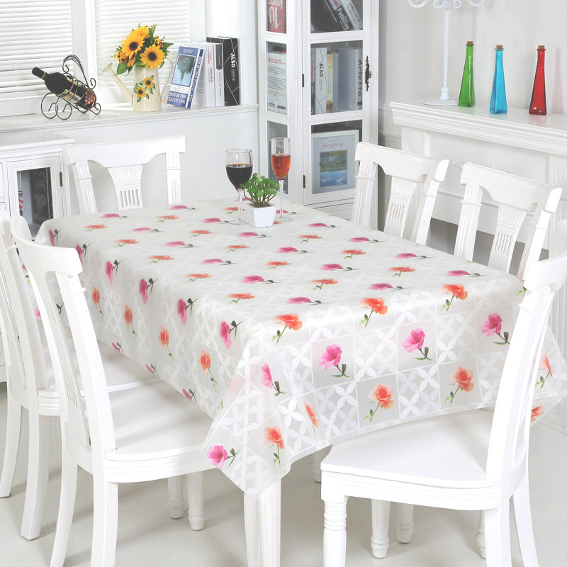[抢]田园桌布防水布艺免洗塑料餐桌布PVC桌垫台布防油