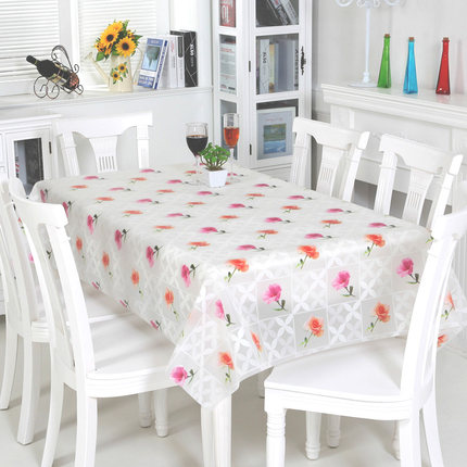 [抢]田园桌布防水布艺免洗塑料餐桌布PVC桌垫台布防油