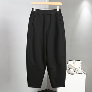 子显瘦萝卜裤 韩国秋冬加绒加厚哈伦裤 裤 松紧高腰大码 女宽松老爹裤