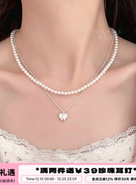 李大爷的店纯银花瓣叠戴项链