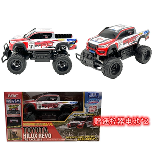 HRC骏领1/24丰田海拉克斯带车头灯电动遥控车复古汽车男孩礼物