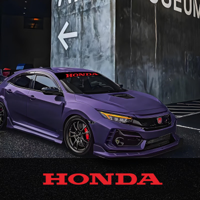 适用于HONDA Windscreen decal本田GK5EK系列前挡玻璃车贴纸拉花