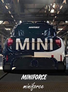 MINIFORCE迷你复古金色车贴 贴纸 vintage 汽车后档贴 随意贴拉花