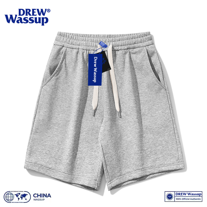 DREW WASSUP青年短裤潮牌ins运动裤子男宽松百搭夏季薄款五分卫裤