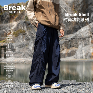 BREAK SHELL户外金属尼龙三防泼水工装裤男轻量化徒步运动休闲裤
