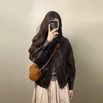 版型巨好看羽绒内胆皮衣