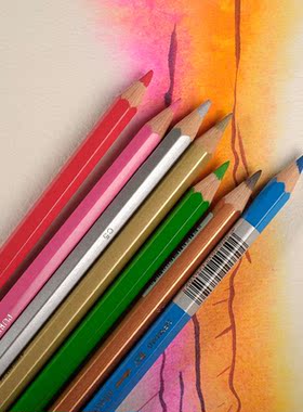 进口辉柏嘉水溶性彩铅BJD娃娃PITT艺术家彩色铅笔单支绿盒套装