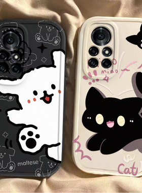 适用鼎桥N8Pro手机壳TDTechN8Pr0保护套NAT一TN70华为TD智选Tech新款可爱Por硅胶全包防摔NATTN男女黑猫白狗