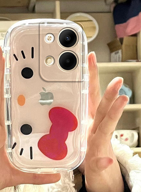 适用OPPOReno13手机壳Reno13Pro5G套OPPO新款OPPORone135G硅胶OPP0PP0PPO全包防摔Reon/Rone女可爱蝴蝶结kt猫