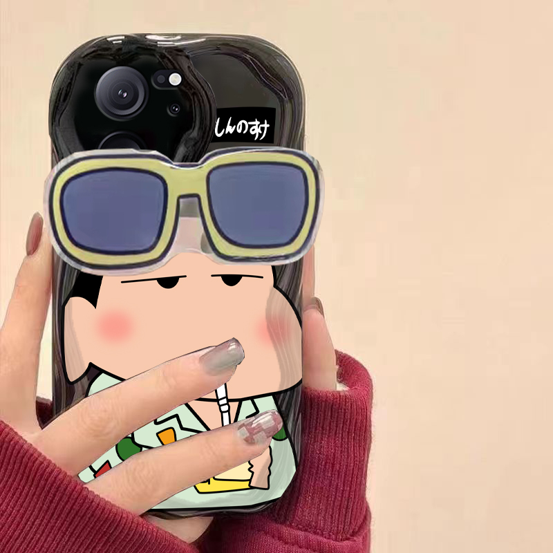 红米k60至尊版手机壳搞怪眼镜