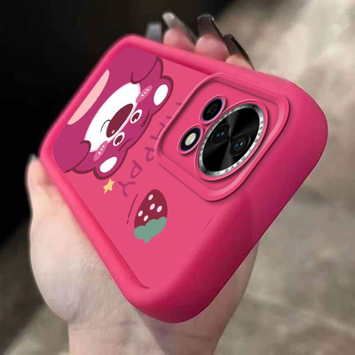 适用华为Nova13手机壳Nove13Pro保护套Ultra新款novo外壳nava液态硅胶软壳note镜头全包防摔navo女可爱草莓熊