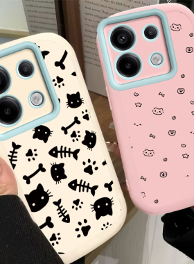 适用OPPOReno13手机壳Reno13Pro5G套OPPO新款OPPORone135G硅胶OPP0PP0PPO全包防摔Reon/Rone男女情侣小猫鱼骨