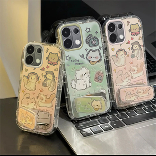 镜面r17防摔k10活力版 适用于OPPOk12s手机壳k11x k7新款 k9s 满屏猫咪opp全包k7x高级感opor15化妆镜子 k10pro