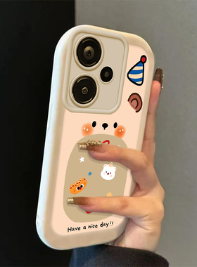 适用红米note14pro手机壳13pro+新款红米note12turbo3软硅胶小米note11tpro防摔10全包redminote9贪吃小熊5G