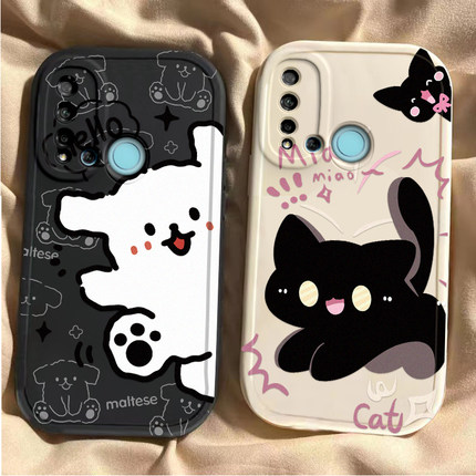 适用华为Nova5i手机壳nove5i保护套novo新款nava可爱novai软硅胶novi全包note防摔n0va诺娃515L男女黑猫白狗