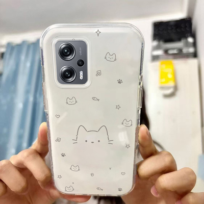 适用于红米Note11TPro手机壳新款小猫头22041216C保护套网红高级感ins风卡通女可爱imd硅胶软壳全包个性外壳