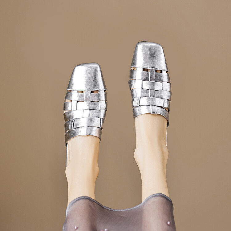 真皮法式复古编织包头半拖鞋女夏外穿方头穆勒鞋软底坡跟半包凉拖,户外/登山/野营/旅行用品,登山鞋/徒步鞋,淘宝优惠券,粉丝福利购,淘宝优惠卷