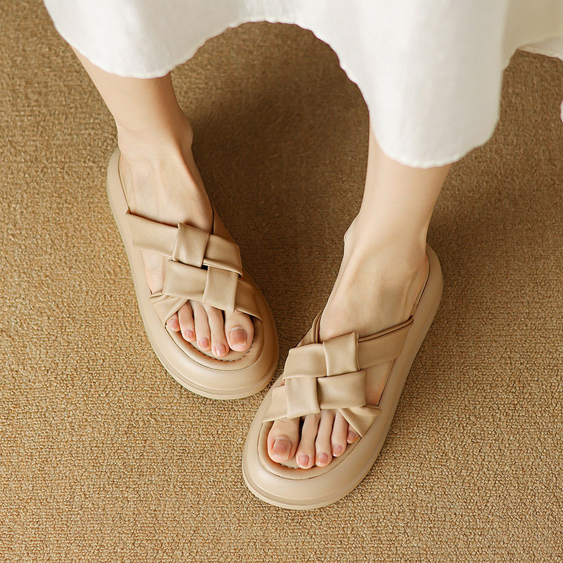 凉拖鞋女夏外穿2025新款厚底休闲防滑孕妇沙滩凉鞋懒人时尚一字拖,居家布艺,居家婚庆拖鞋,淘宝优惠券,粉丝福利购,淘宝优惠卷