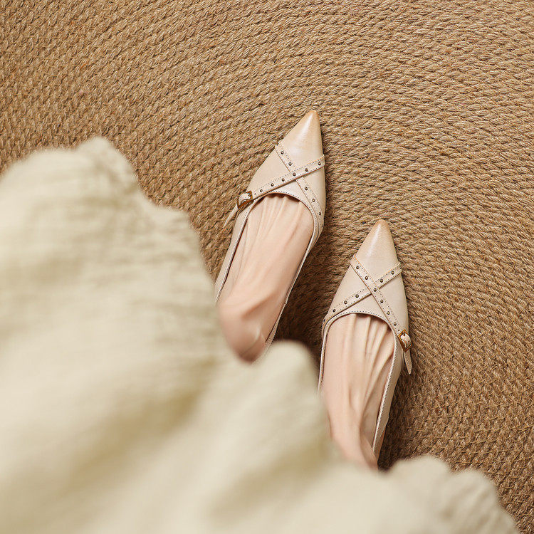 软底高跟鞋女2025春夏新款百搭凉鞋女性感尖头细跟时尚浅口单鞋潮,流行男鞋,马丁靴,淘宝优惠券,粉丝福利购,淘宝优惠卷