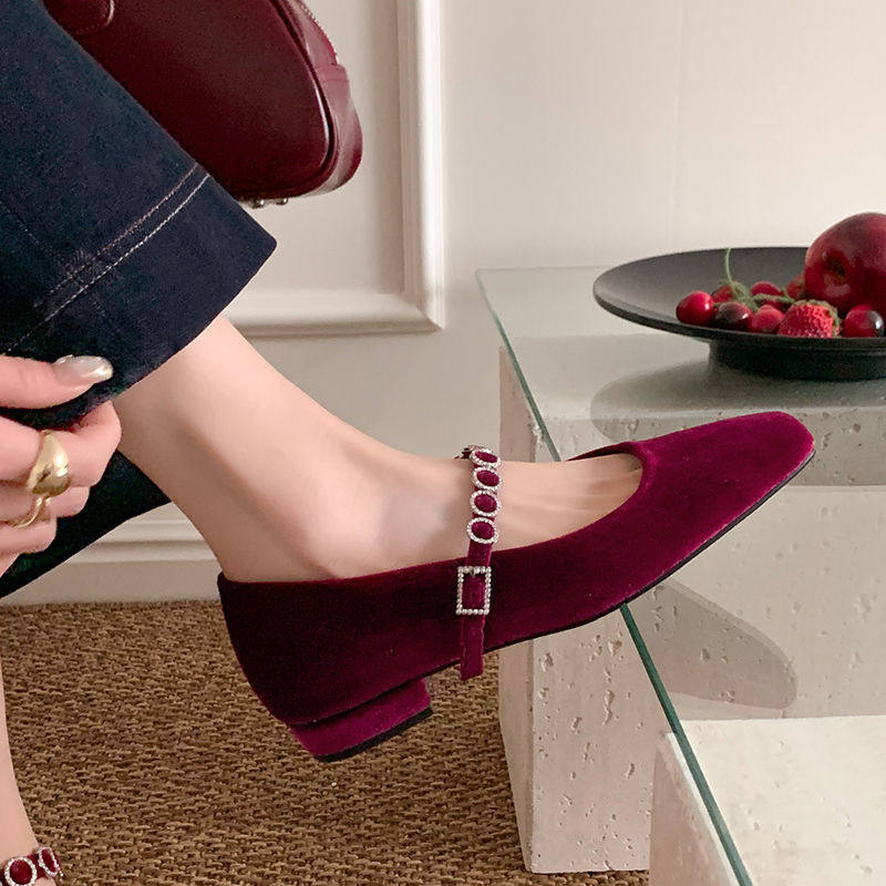 法式气质超火浅口单鞋女平底2025春季新款方头瓢鞋小低跟玛丽珍鞋,户外/登山/野营/旅行用品,登山鞋/徒步鞋,淘宝优惠券,粉丝福利购,淘宝优惠卷