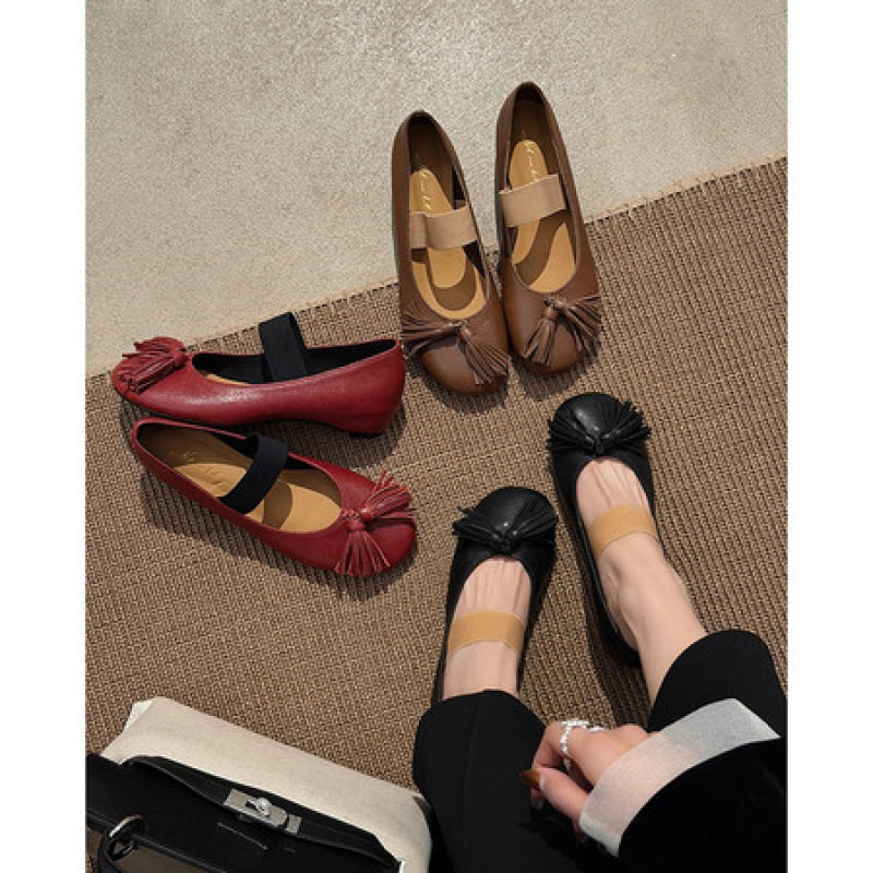 牛皮甜美蝴蝶结玛丽珍鞋俏皮捏褶百搭春秋新款单鞋女浅口平底鞋,户外/登山/野营/旅行用品,登山鞋/徒步鞋,淘宝优惠券,粉丝福利购,淘宝优惠卷