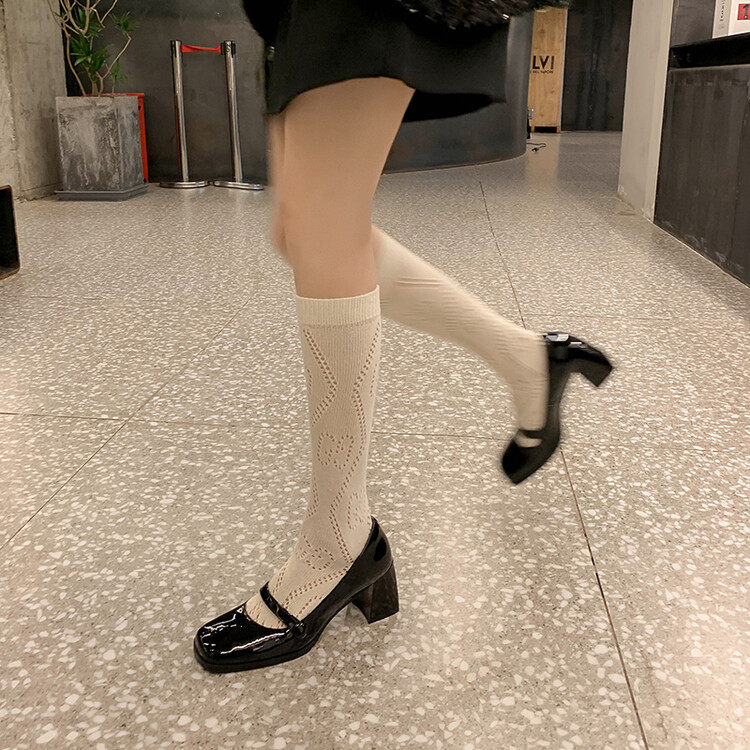 复古小情怀~公主风时尚方头玛丽珍鞋2023新款粗高跟单鞋~,户外/登山/野营/旅行用品,登山鞋/徒步鞋,淘宝优惠券,粉丝福利购,淘宝优惠卷