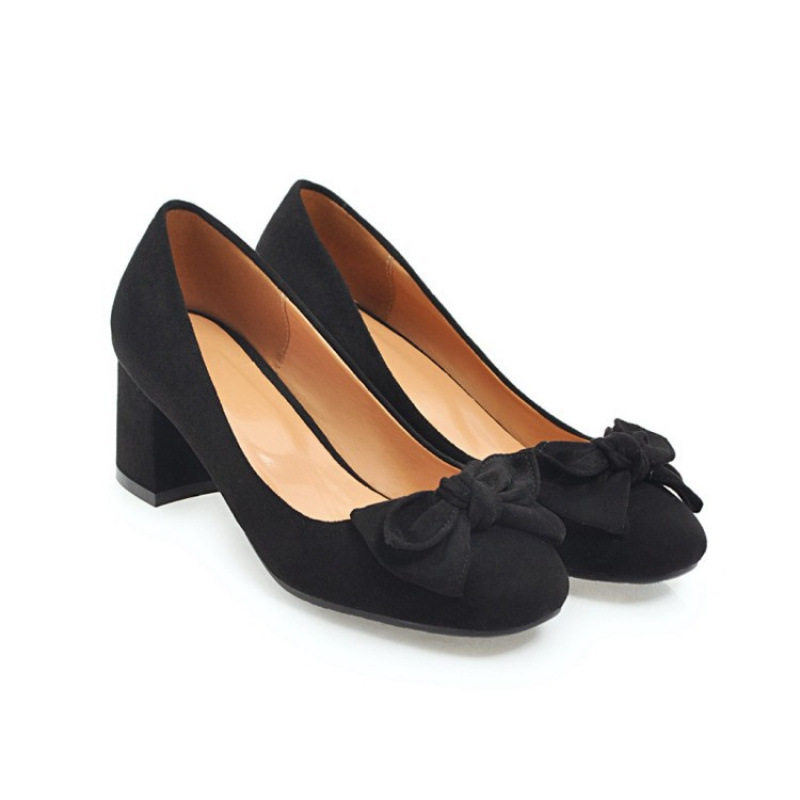 新款欧美女鞋蝴蝶结浅口淑女单鞋粗跟中跟鞋亚马逊外贸鞋子,户外/登山/野营/旅行用品,登山鞋/徒步鞋,淘宝优惠券,粉丝福利购,淘宝优惠卷