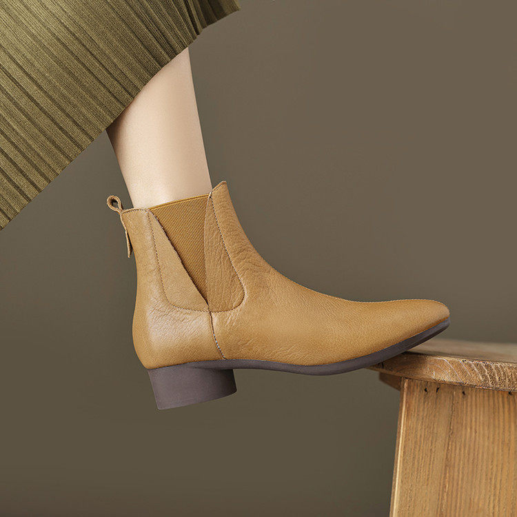 英伦风复古小短靴女尖头及裸靴2025秋冬新款真皮平底切尔西靴单靴,户外/登山/野营/旅行用品,登山鞋/徒步鞋,淘宝优惠券,粉丝福利购,淘宝优惠卷