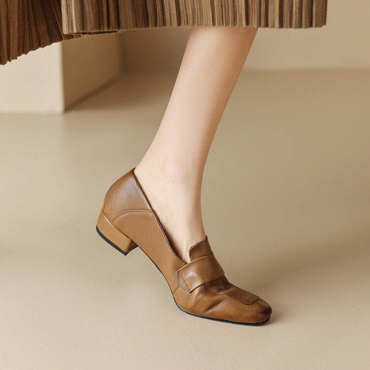 3色大小码可退简约基础全皮乐福鞋2023春低跟方头牛皮深口单鞋女,户外/登山/野营/旅行用品,登山鞋/徒步鞋,淘宝优惠券,粉丝福利购,淘宝优惠卷