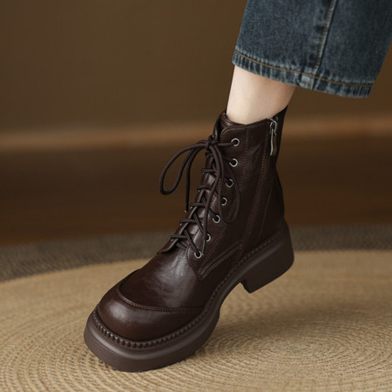 大码41-42复古棕色马丁靴2025年秋冬新款厚底百搭短靴系带机车靴,户外/登山/野营/旅行用品,登山鞋/徒步鞋,淘宝优惠券,粉丝福利购,淘宝优惠卷
