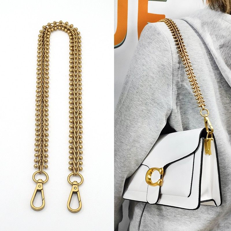 藤蔓水滴纹包包链条高档替换斜挎腋下肩带diy金属链子配件宽链条