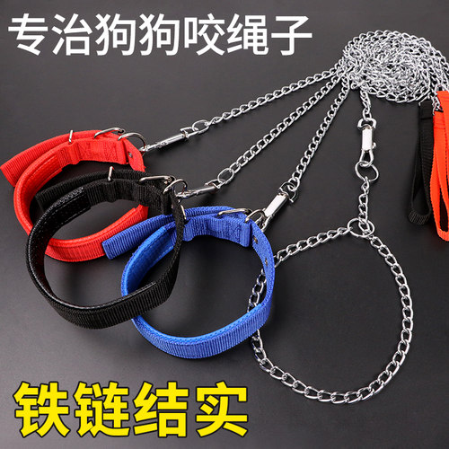 狗狗铁链牵引绳项圈中小型大型犬