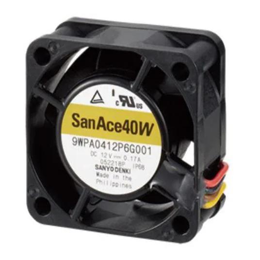 SANYO 三洋 9WPA0412P6G001 4028 12V 0.17A防水IP68金属边框风扇