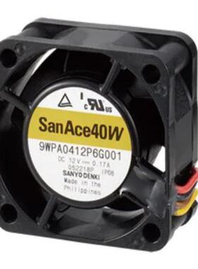 SANYO 三洋 9WPA0412P6G001 4028 12V 0.17A防水IP68金属边框风扇