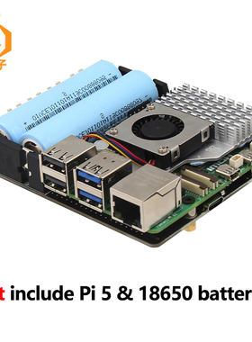 X1201 树莓派5 UPS电源管理扩展板18650不间断供电模块