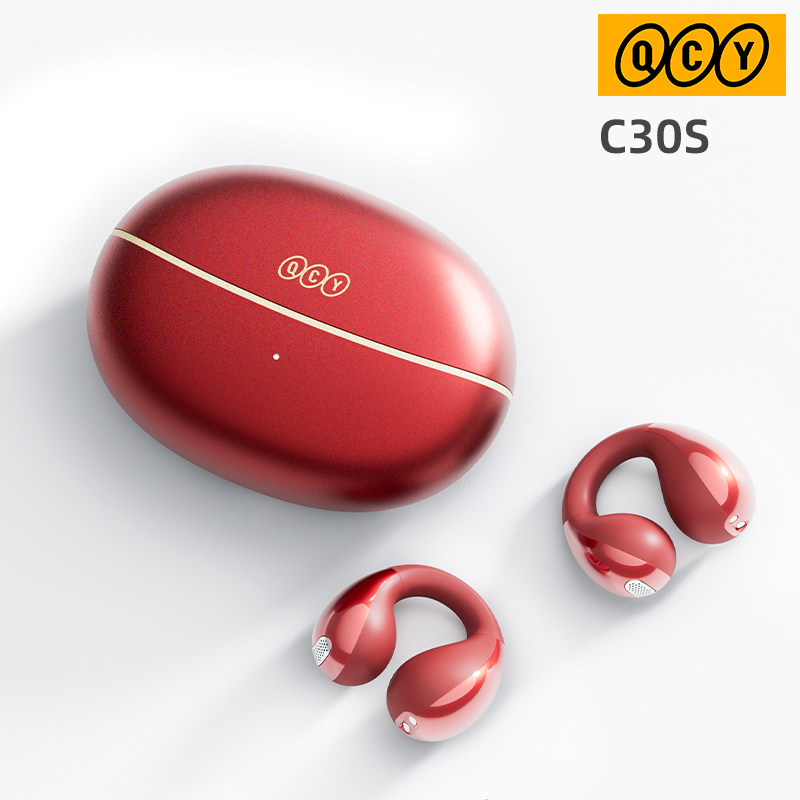 QCY Crossky C30S 无线蓝牙耳机夹耳式不入耳无感开放式OWS新品