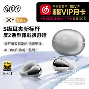 QCY 蓝牙耳机Crossky C30S 耳夹式降噪防水运动跑步甩不掉耳机