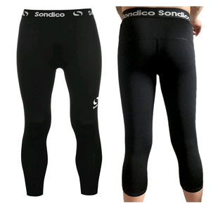 儿童紧身裤训练运动弹力夏季男童女童篮球足球健身裤打底裤七分裤