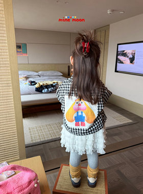 小树家 小月亮mini moon2026秋款女宝格子外套卡通上衣蛋糕裙裤