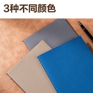 得力7901皮面本25K80页办公商务皮面记事本笔记本deli会议记录本