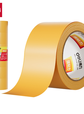 6卷得力30359米黄色胶带封箱胶带批发6cm*100米黄封箱带快递打包