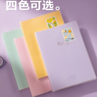 4本得力T3272一隅时光3学生胶套本笔记本中小学生32k软面抄高颜值