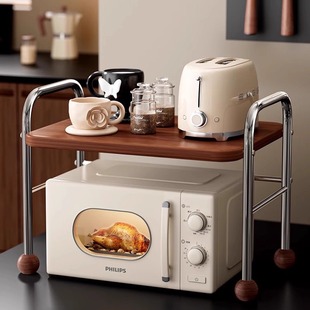 德国精工微波炉置物架厨房家用放电饭煲锅一体收纳支架台面烤箱架